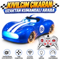 Oyuncak Kıvılcım Efektli Uzaktan Kumandalı Araba 2.4 Ghz Şarjlı Led Işıklı Tam Fonksiyon Park Simülasyonlu Oyuncak Araba Mavi Oyuncak Kıvılcım Efektli Uzaktan Kumandalı Araba 2.4 Ghz Şarjlı Led Işıklı Tam Fonksiyon Park Simülasyonlu Oyuncak Araba Mavi