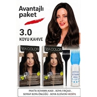 Sea Color Set Saç Boyası 3.0 Koyu Kahve 2 Li 2 Kutu+pratik Boya Kabı Sea Color Set Saç Boyası 3.0 Koyu Kahve 2 Li 2 Kutu+pratik Boya Kabı