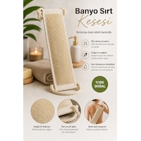 Naturel Kabak Uzun Sırt Tipi İpli Banyo Kesesi Bej Naturel Kabak Uzun Sırt Tipi İpli Banyo Kesesi Bej