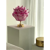 Dekor Yapay Eva Çiçeği Kablosuz Masa Lambası Üst Pembe-alt Parlak Gold 9v Pil 75-90 Saat Dekor Yapay Eva Çiçeği Kablosuz Masa Lambası Üst Pembe-alt Parlak Gold 9v Pil 75-90 Saat
