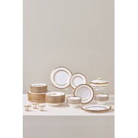 Karaca Royal Bone Charlotte 55 Parça 12 Kişilik Yemek Takımı Gold Karaca Royal Bone Charlotte 55 Parça 12 Kişilik Yemek Takımı Gold