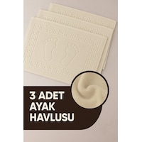 Isessia 3 Adet %100 Pamuk En İyi Emici Ayak Havlusu : Konforlu Banyo Paspası 50x70cm Terra Krem Isessia 3 Adet %100 Pamuk En İyi Emici Ayak Havlusu : Konforlu Banyo Paspası 50x70cm Terra Krem
