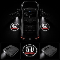 Honda Kapı Altı Logo Projektör Led Işığı 2'li Set Pilli Kablosuz Kapı Karşılama Lambası