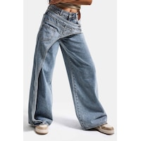 it's basic Kadın T.kot Rengi Palazzo Fit Çift Kemer Detaylı Özel Tasarım Denim Jean it's basic Kadın T.kot Rengi Palazzo Fit Çift Kemer Detaylı Özel Tasarım Denim Jean