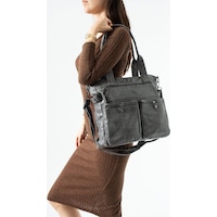 Baginn Retro Vegan Deri Kadın Omuz Çantası Y.s.deri Çok Cepli Çapraz Askılı Bayan Çantası 30 30 Cm Gri Baginn Retro Vegan Deri Kadın Omuz Çantası Y.s.deri Çok Cepli Çapraz Askılı Bayan Çantası 30 30 Cm Gri
