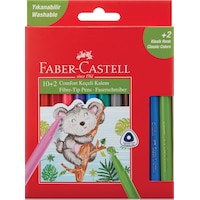 Faber-Castell Comfort Yıkanabilir Keçeli Kalem 10+2 Faber-Castell Comfort Yıkanabilir Keçeli Kalem 10+2