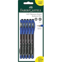 Faber-Castell 1425 Auto Tükenmez Kalem 10'lu Set – 1.0 mm İğne Uç, Siyah & Mavi Renk Faber-Castell 1425 Auto Tükenmez Kalem 10'lu Set – 1.0 mm İğne Uç, Siyah & Mavi Renk