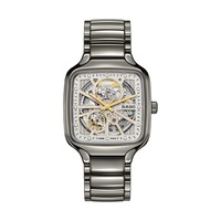 Rado True Square Automatic Open Heart Sparkling Erkek Kol Saati R27083722 Gri Rado True Square Automatic Open Heart Sparkling Erkek Kol Saati R27083722 Gri