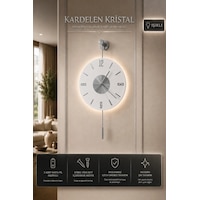 MetaQuartz Aksesuar Gümüş Kardelen - Pilli Ledli - Modern Dekoratif Metal Duvar Saati MetaQuartz Aksesuar Gümüş Kardelen - Pilli Ledli - Modern Dekoratif Metal Duvar Saati