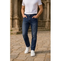 Cedy Denim Xcedy Premium Yüksek Kalite Erkek Klasik 5 Cep Yüksek Bel Regularfit Esnek Boru Paça Pantolon Mavi Cedy Denim Xcedy Premium Yüksek Kalite Erkek Klasik 5 Cep Yüksek Bel Regularfit Esnek Boru Paça Pantolon Mavi