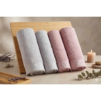 Özdilek Nev Tessa Gri-pembe Best Set Hamam Takımı Özdilek Nev Tessa Gri-pembe Best Set Hamam Takımı