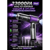 22000pa 2in1 Araç İçi Süpürge Üfleme Fonksiyonlu 15.000mah Şarjlı Kablosuz Mini Vakum 22000pa 2in1 Araç İçi Süpürge Üfleme Fonksiyonlu 15.000mah Şarjlı Kablosuz Mini Vakum