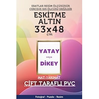 Altın-22mm-33x48 Cm Mat Pvc Li Camsız Fotoğraf 500 Parça Puzzle Belge Çerçeve Yatay Dikey Asılabilme. 34591544