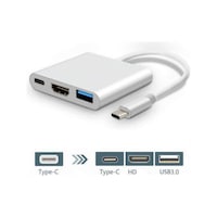 3'in 1 Type-c To Hdmi 4k Usb 3.0 Dönüştürücü Adaptör 3'in 1 Type-c To Hdmi 4k Usb 3.0 Dönüştürücü Adaptör