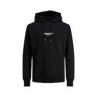 Jack&Jones Vesterbro Erkek Siyah Kapüşonlu Sweatshirt 12241687-BLK Jack&Jones Vesterbro Erkek Siyah Kapüşonlu Sweatshirt 12241687-BLK