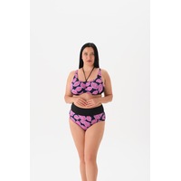 Büyük Beden Balenli Toparlayıcı Bikini Takım Mor Büyük Beden Balenli Toparlayıcı Bikini Takım Mor