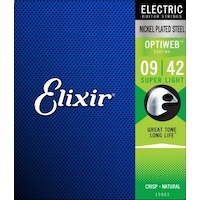 Elixir 19002 Optiweb Super Light Elektro Gitar Teli 9-42 Elixir 19002 Optiweb Super Light Elektro Gitar Teli 9-42