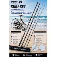 Oslo Power Cast Dual 420cm 100-250gr Oslo Surf Max 10000 Surf Olta Seti Oslo Power Cast Dual 420cm 100-250gr Oslo Surf Max 10000 Surf Olta Seti