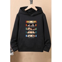 Uyguntarz Unisex Cosplay Haikyuu Baskılı Sweatshirt siyah Uyguntarz Unisex Cosplay Haikyuu Baskılı Sweatshirt siyah