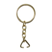 Anahtarlık Halkası, Halka + Zincir + Üçgen, 24mm, Altın, Sarı, 1 Adet 24 MM Anahtarlık Halkası, Halka + Zincir + Üçgen, 24mm, Altın, Sarı, 1 Adet 24 MM