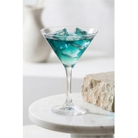 Lav Misket Cam Kokteyl Bardağı 6'lı 175 ml Ayaklı (Kokteyl Bardağı , Tatlı Servisi )