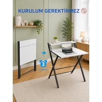 Dobo Çocuk Öğrenci Ders Masası Katlanır Çalışma Masası Siyah - Beyaz Dobo Çocuk Öğrenci Ders Masası Katlanır Çalışma Masası Siyah - Beyaz