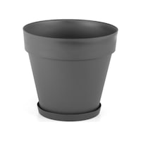 Yalı Saksı Dekoratif Tabaklı Saksı Antrasit 10 Litre Saksı Yalı Saksı Dekoratif Tabaklı Saksı Antrasit 10 Litre Saksı