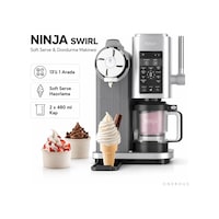 Ninja Swirl By Creami Soft Serve Dondurma Makinesi 13 Programlı Frozen Yoğurt Sorbe Milkshake Ev Tipi Soğuk Tatlı Cihazı 800 W Premium Ninja Swirl By Creami Soft Serve Dondurma Makinesi 13 Programlı Frozen Yoğurt Sorbe Milkshake Ev Tipi Soğuk Tatlı Cihazı 800 W Premium