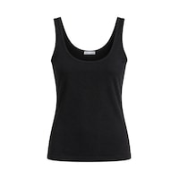 Vadon 1008 Kadın Pamuklu U Yaka Askılı Yumuşak Dokulu Basic Kolsuz Atlet Body Siyah