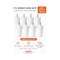 İmt Aksesuar Armut Mobilya Ayağı 8 Adet 12 Cm Beyaz Robot Süpürgeye Uyumlu Koltuk Kanepe Baza Ayağı Seti Beyaz İmt Aksesuar Armut Mobilya Ayağı 8 Adet 12 Cm Beyaz Robot Süpürgeye Uyumlu Koltuk Kanepe Baza Ayağı Seti Beyaz