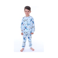 Zuzunga Time To Fly Mavi Desenli Çocuk Pijama Takımı Mavi Zuzunga Time To Fly Mavi Desenli Çocuk Pijama Takımı Mavi
