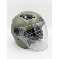 Oso Helmet Yarım Kask Gözlüklü Haki Yeşil - Xl Beden Oso Helmet Yarım Kask Gözlüklü Haki Yeşil - Xl Beden