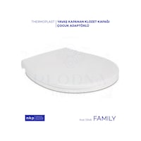 Çocuk Adaptörlü Yavaş Kapanan Klozet Kapağı Family Çocuk Adaptörlü Yavaş Kapanan Klozet Kapağı Family