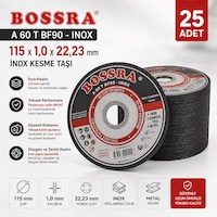 25 Adet 115x1.0x22.23 Mm İnox Kesme Taşı Paslanmaz Çelik Ve Metal Kesim Diski 25 Adet 115x1.0x22.23 Mm İnox Kesme Taşı Paslanmaz Çelik Ve Metal Kesim Diski