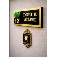 Kişiye Özel Lüks Gold Ahşap Kapı İsimliği Çiçekli 10x20 Cm Mdf Dekoratif Kapı Tabelası Kişiye Özel Lüks Gold Ahşap Kapı İsimliği Çiçekli 10x20 Cm Mdf Dekoratif Kapı Tabelası