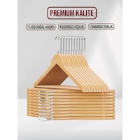 Naturel Ahşap Nikel Lama Kancalı Elbise Pantolon Askısı 10 Adet Ahşap Naturel Ahşap Nikel Lama Kancalı Elbise Pantolon Askısı 10 Adet Ahşap