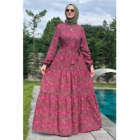 Rabia Şamlı Betül Gül Kurusu Elbise Normal Rabia Şamlı Betül Gül Kurusu Elbise Normal