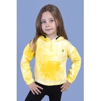 Toontoy Kız Çocuk Batik Desenli Kapüşonlu Sweatshirt Sarı Toontoy Kız Çocuk Batik Desenli Kapüşonlu Sweatshirt Sarı