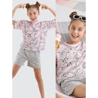 Unicorn Gang Kız Çocuk Yazlık Rahat T-Shirt Şort Takım Unicorn Gang Kız Çocuk Yazlık Rahat T-Shirt Şort Takım