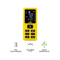 Dawreek Mesafe Ölçer E40 Yellow 80 Metre Dijital El Tipi Mesafe Ölçüm Cihazı Dawreek Mesafe Ölçer E40 Yellow 80 Metre Dijital El Tipi Mesafe Ölçüm Cihazı