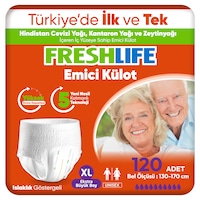 Freshlife Emici Külot Hasta Bezi XL 4 x 30'lu Freshlife Emici Külot Hasta Bezi XL 4 x 30'lu