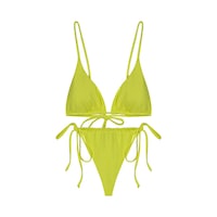 İpli Üçgen Bikini Takımı Yeşil İpli Üçgen Bikini Takımı Yeşil