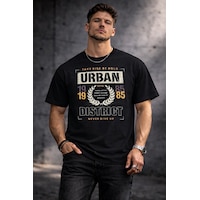Herkesemoda Dıstrict Yazı Detaylı Basic T-shirt Siyah Herkesemoda Dıstrict Yazı Detaylı Basic T-shirt Siyah