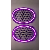 Hoparlör Kapağı Oval 20 Cm Ledli 2'li Takım - Pembe Hoparlör Kapağı Oval 20 Cm Ledli 2'li Takım - Pembe
