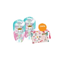 Bic Miss Soleil Sensitive Bundle Kadın Tıraş Bıçağı Seti 3'lü + Makyaj Çantası Bic Miss Soleil Sensitive Bundle Kadın Tıraş Bıçağı Seti 3'lü + Makyaj Çantası