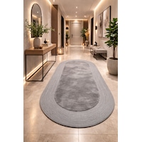Rabbit Soft Hasır Dekoratif Halı / Oval / Modern / Şık /lüx /dekoratif Gri Rabbit Soft Hasır Dekoratif Halı / Oval / Modern / Şık /lüx /dekoratif Gri