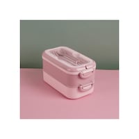 Reoona Diyet & Öğün Taşıma İçin 2 Katlı Kaşık Çatallı Beslenme Kutusu-1,8 L Pembe G767 Reoona Diyet & Öğün Taşıma İçin 2 Katlı Kaşık Çatallı Beslenme Kutusu-1,8 L Pembe G767