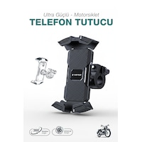 Ultra Güvenli 360 Dönebilen Motosiklet Ve Bisiklet Telefon Tutucu Siyah Ultra Güvenli 360 Dönebilen Motosiklet Ve Bisiklet Telefon Tutucu Siyah