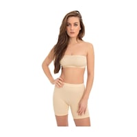 Cottonhill Premium Ultra-rahat Seamless Yüksek Bel Uzun Paça Boxer-ten Ten Cottonhill Premium Ultra-rahat Seamless Yüksek Bel Uzun Paça Boxer-ten Ten
