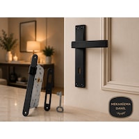Kare Aynalı Oda Kapı Kolu Tam Set Mat Siyah Alüminyum Kol 40 Mm Kare Aynalı Oda Kapı Kolu Tam Set Mat Siyah Alüminyum Kol 40 Mm